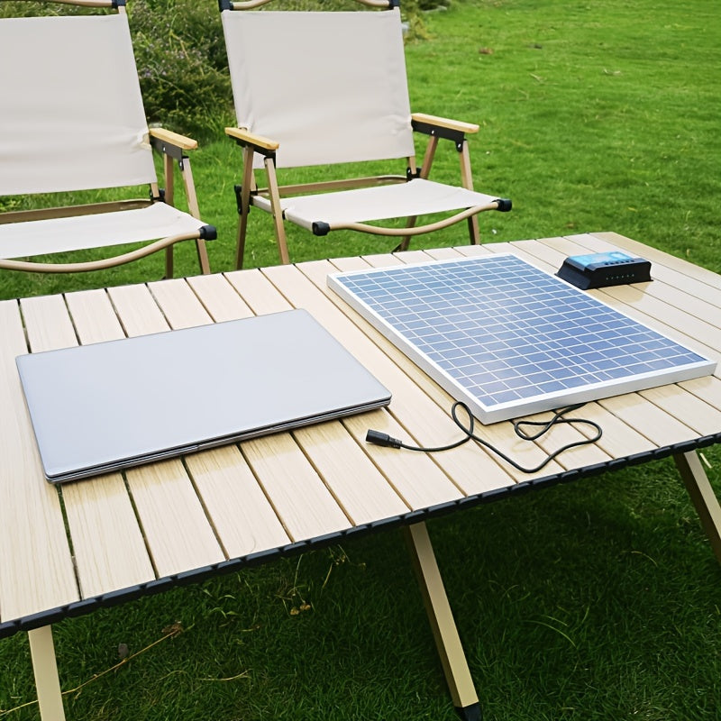 20W DC Solar Panel Kit with Variable Output and USB Port - Ideal for Outdoor Power, Car Charging.