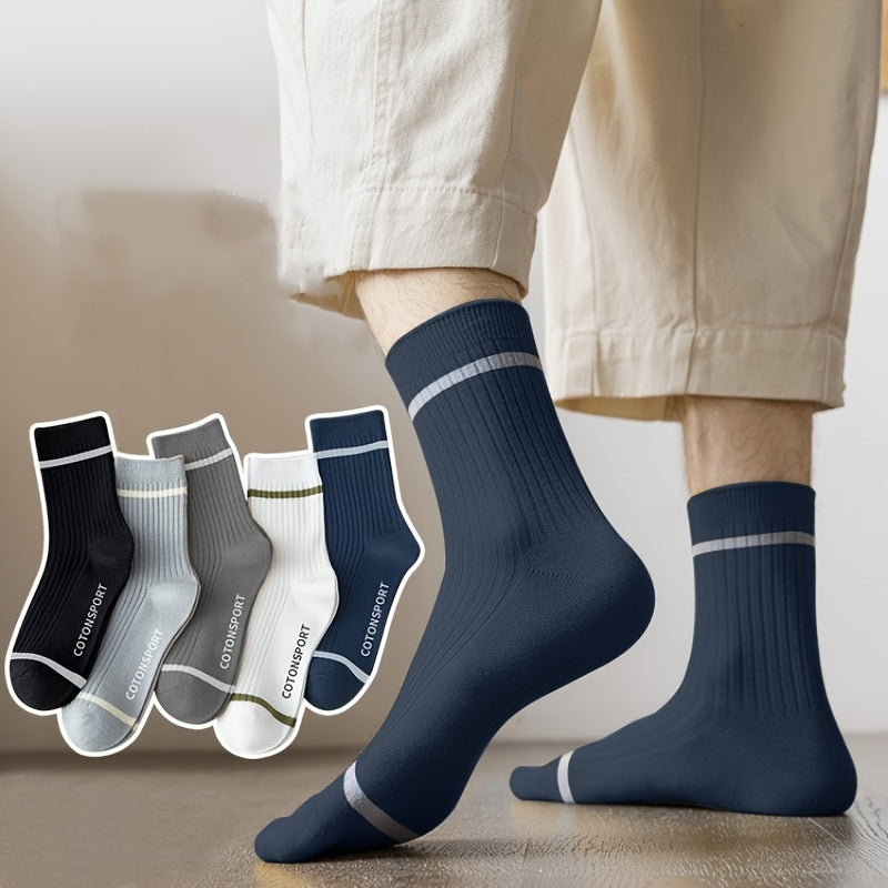 5 pairs of men's solid color compression anklet socks for sports and casual wear. Breathable, moisture-wicking, and anti-odor.