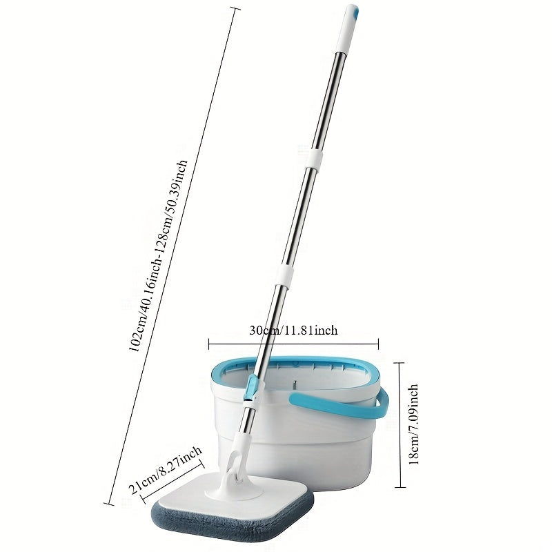 Get a hands-free spin mop with a washable, reusable pad. It comes with a stainless steel clean and dirt separation bucket and an easy wringing system for efficient floor cleaning in any room of your home.