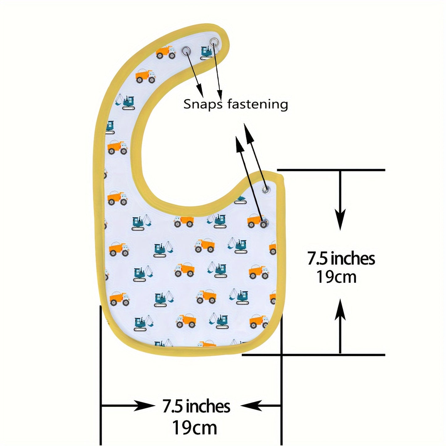 Adjustable snap waterproof feeding bibs with cartoon designs for all seasons: spring, summer, autumn, and winter. Perfect for home eating. Contains 6 pieces.