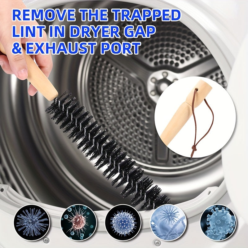 1 Set of Cleaning Supplies including a Dryer Vent Cleaning Brush, Dust Collector, Extendable Synthetic Brush Head, and Drill Compatible Cleaning Brush - all essential Cleaning Tools.