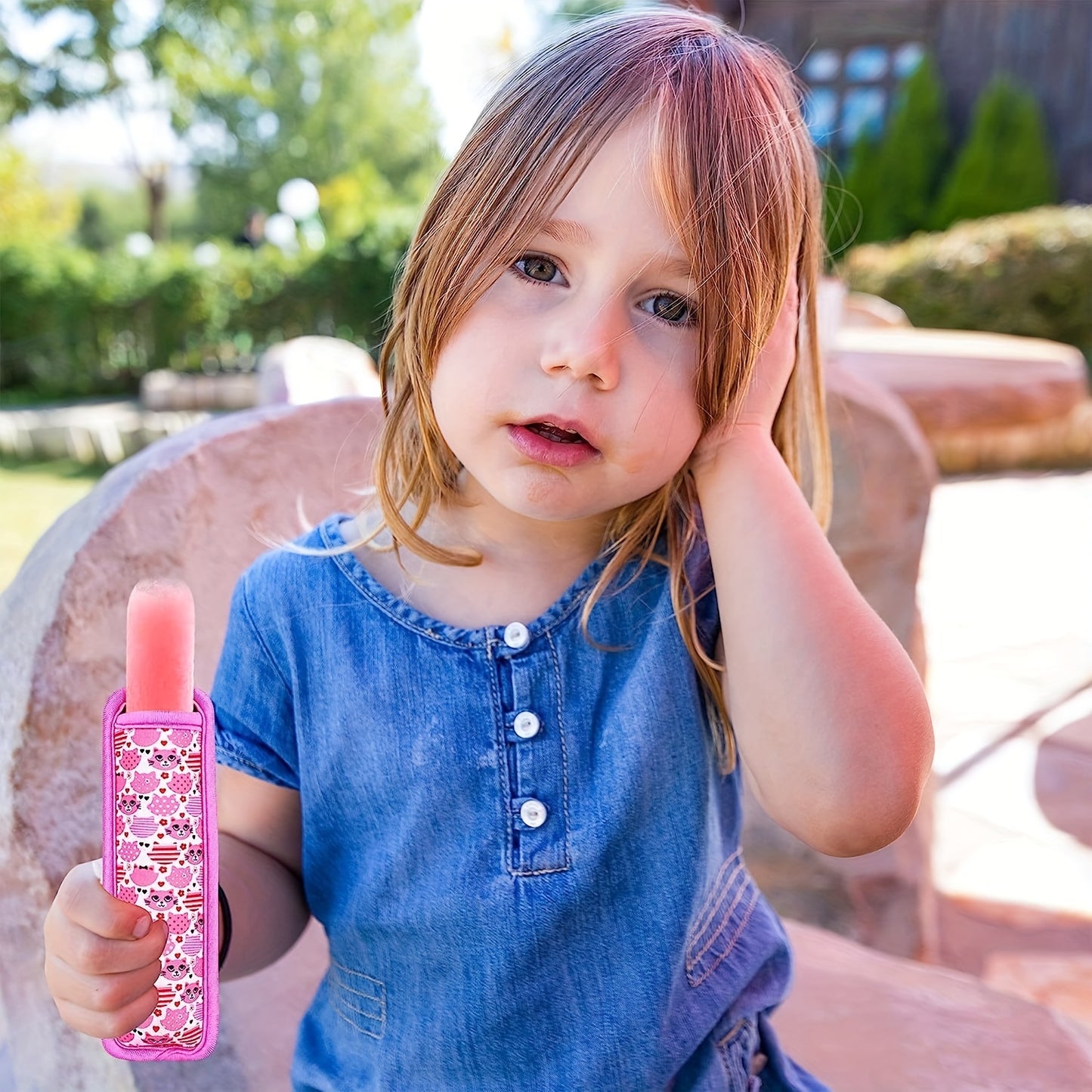 Ice Pop Neoprene Insulator Sleeves, reusable and colorful, perfect for holding freezer popsicles.