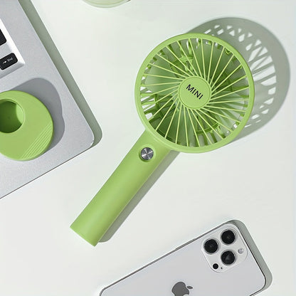 USB Rechargeable Portable Handheld Fan - Ideal for Indoor & Outdoor Use, Wearable Design with Included Power Cable