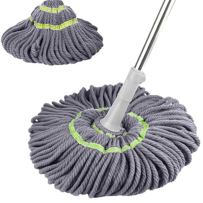 Thickened Polyester Mop Replacement Head for Universal Spin Mop - High Absorption, No Telescoping Handle Included, Ideal Cleaning Supplies Accessory