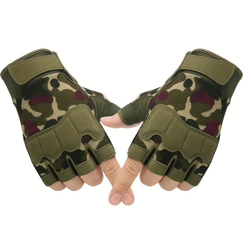 Half-finger gloves for men and women suitable for sports, cycling, fitness, outdoor activities, and fishing.