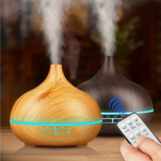 550ml Essential Oil Diffuser with remote control, electric ultrasonic air humidifier, aromatherapy diffuser with waterless auto-off.