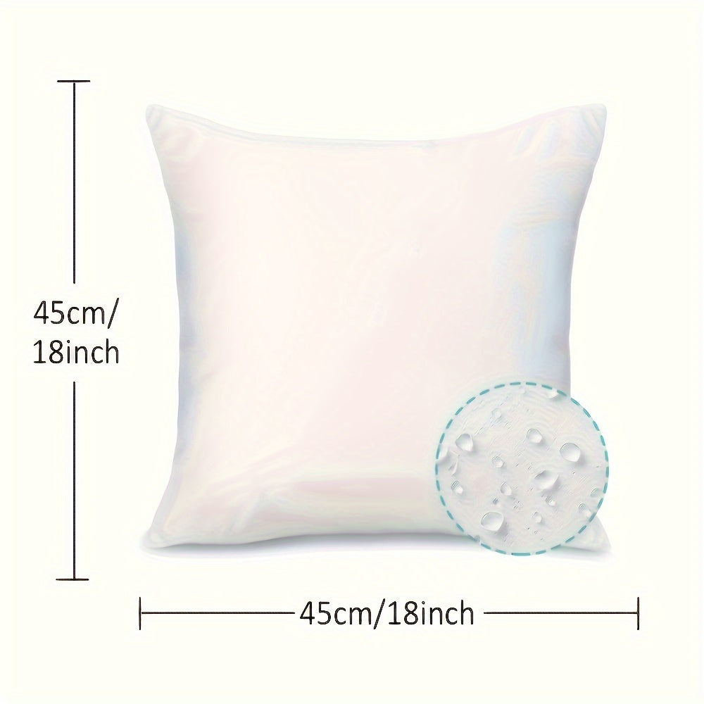 Waterproof and oil-resistant white waist pillow core, suitable for indoor/outdoor use in various settings, machine washable. Dimensions: 30.48x50.8 cm.