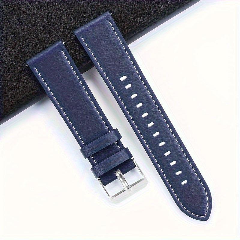 Get a stylish 1pc 22mm/20mm strap for your Samsung Galaxy Watch 6 Classic or Galaxy Watch 5/4/3. This PU leather band also fits Huawei watches and features a quick-release design. The perfect gift choice for any watch enthusiast.