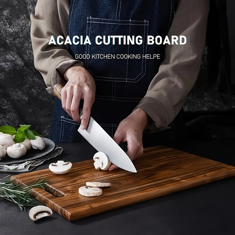 High-Quality Wooden Cutting Board - Ideal for Meat, Cheese, Bread, Veggies & Fruits | Perfect Addition to Your Kitchen & Thoughtful Mother's Day Present