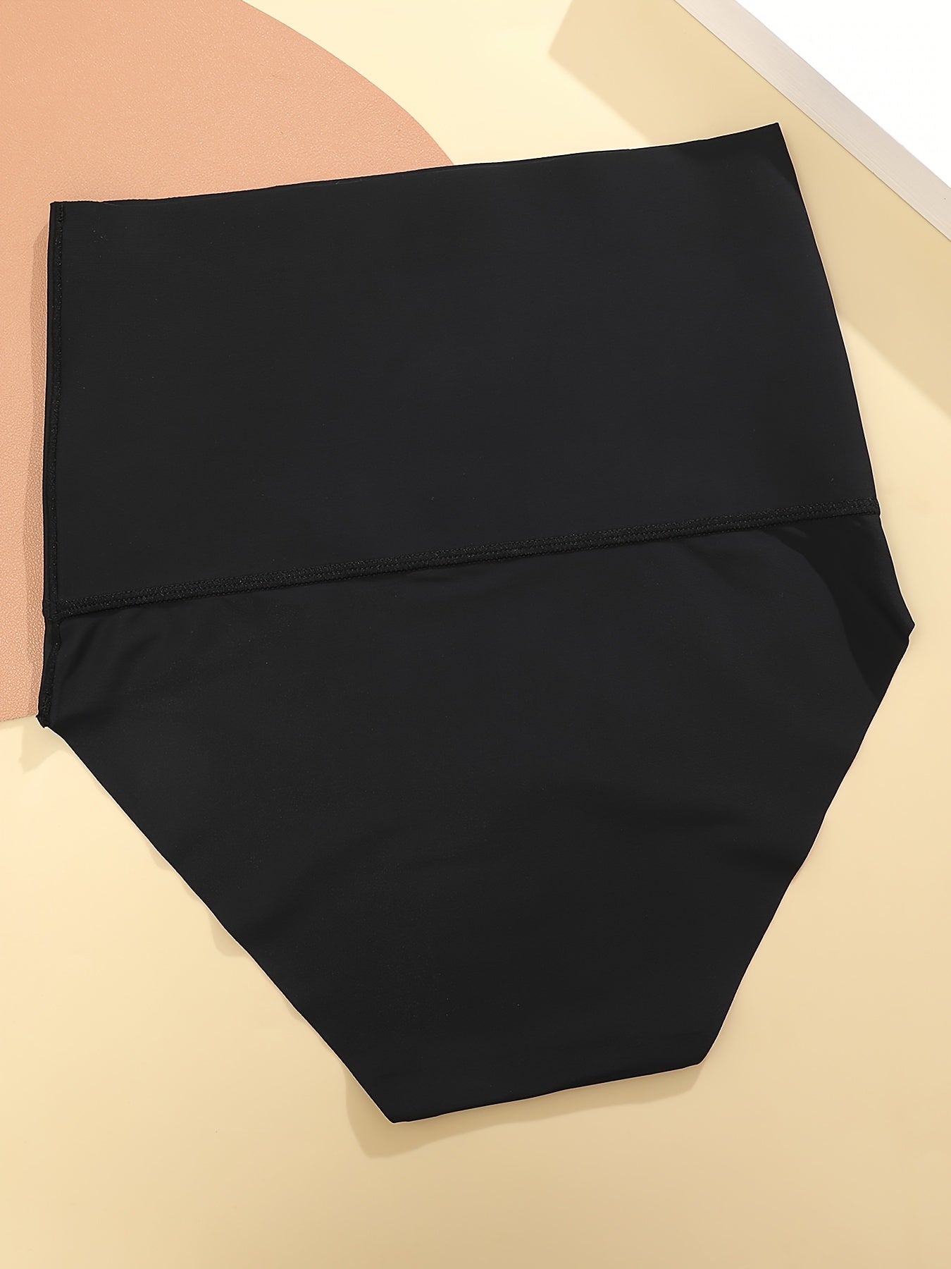 Stretchy high-waisted bikini panties for women, seamless and comfortable lingerie.