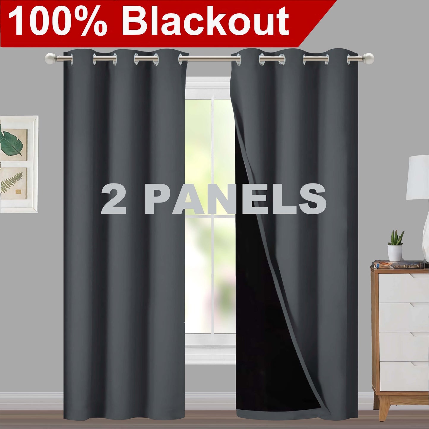 Versatile blackout curtains suitable for living rooms, bedrooms, kitchens, bathrooms, and home decor.