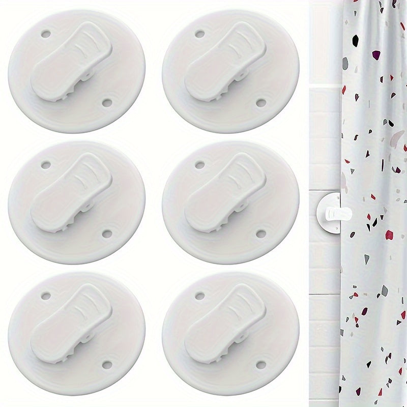 3 plastic shower curtain clips to prevent splashing, suitable for home or shower room curtains.