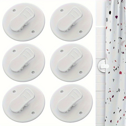 3 plastic shower curtain clips to prevent splashing, suitable for home or shower room curtains.