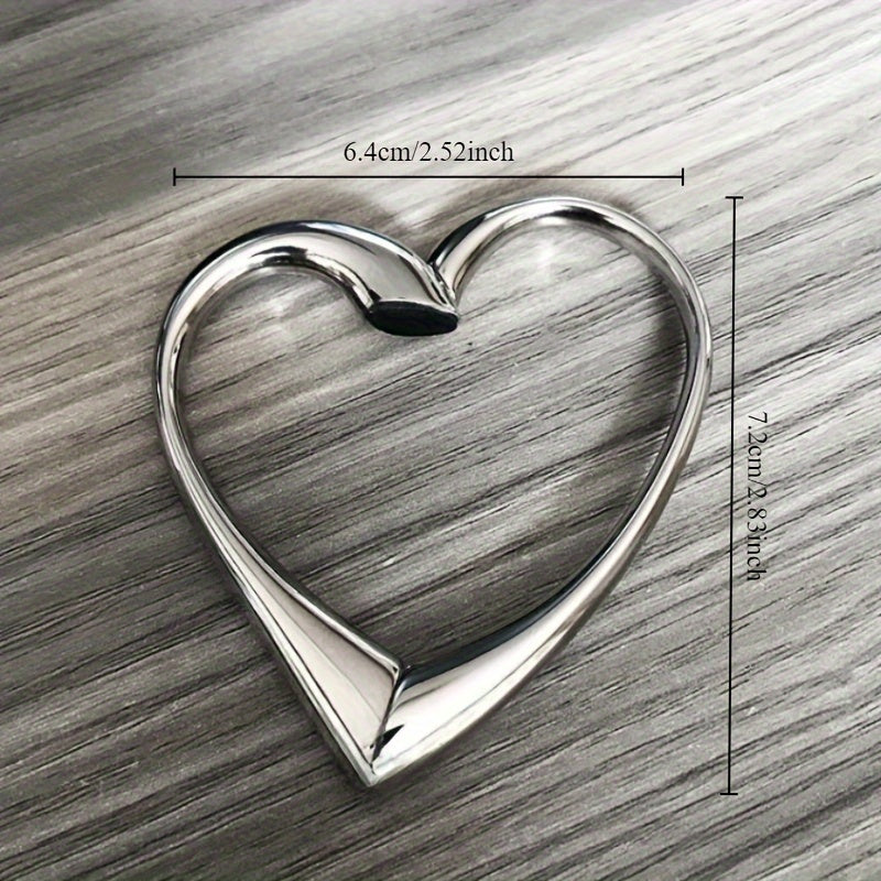 Boho Style Alloy Handbag Hanger - Rotary Heart-Shaped Purse Hook for Tables, Portable Bag Holder for Travel and Gifting - 1 Piece