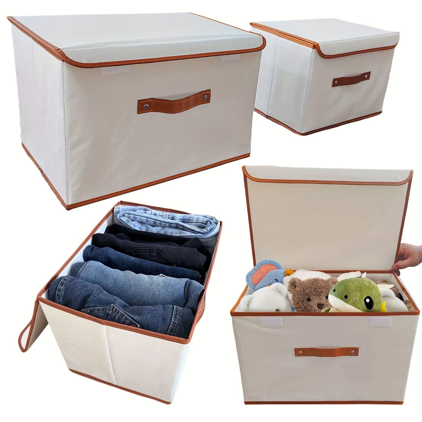 Large-Capacity Quilt Clothing Storage Box - Multi-Functional Organizing Bin with Lid