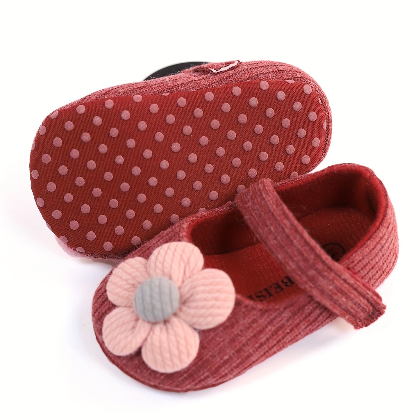 Toddler sunflower princess shoes for daily wear in spring and fall, lightweight, non-slip, and colorful candy-like design.