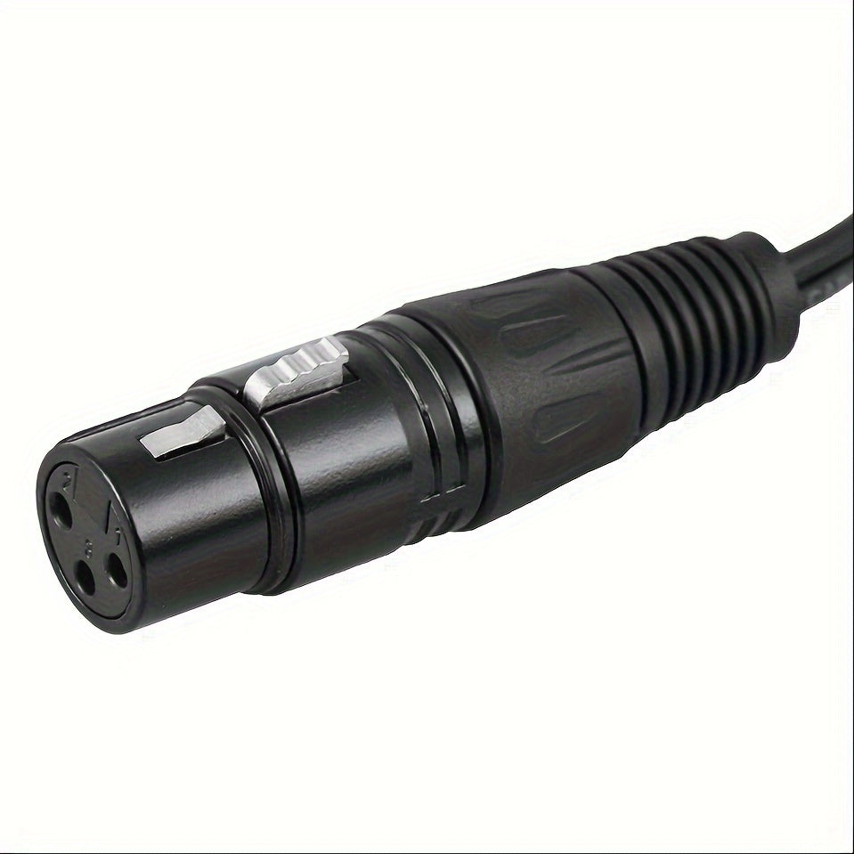 Xingzhaotong XLR Male to Female Audio Cable for Microphone, KTV, Amplifier, Mixer - Black, Cat6a Ethernet Compatible, Floppy Connector, No Battery Required