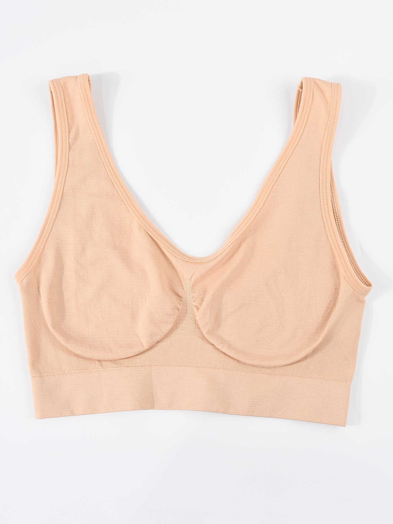 3 seamless high support sports bras for women made of polyamide and elastane. No padding, shockproof, wirefree comfort.