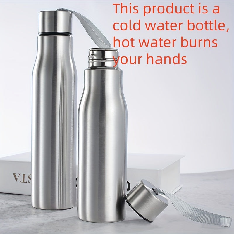 Lightweight stainless steel water bottle, PVC-free, hand wash only, perfect for active lifestyles and fitness enthusiasts. Available in 750ml and 1000ml sizes.