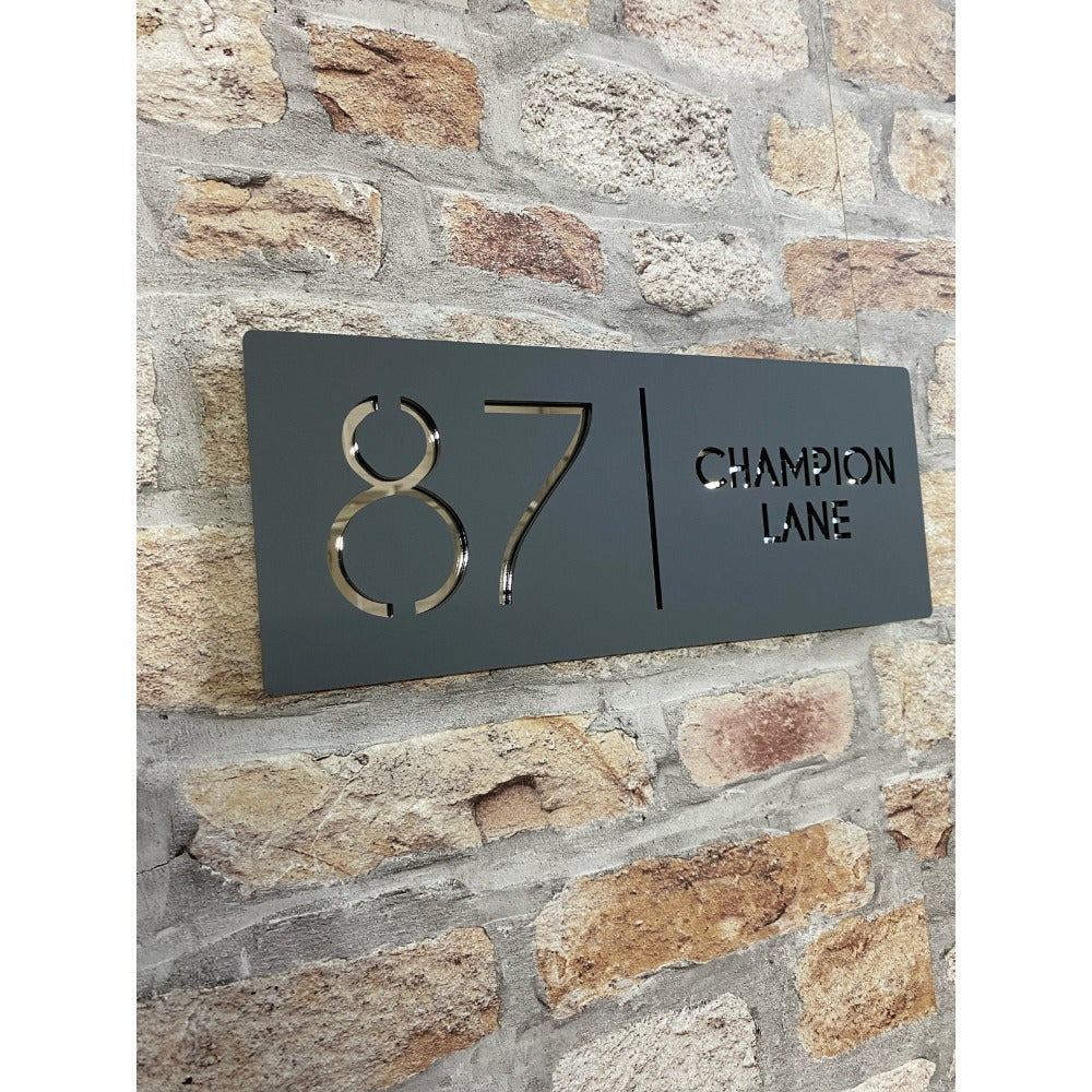 Contemporary Acrylic House Number Sign - Stylish Door Plaque in a Variety of Colors for New Residences