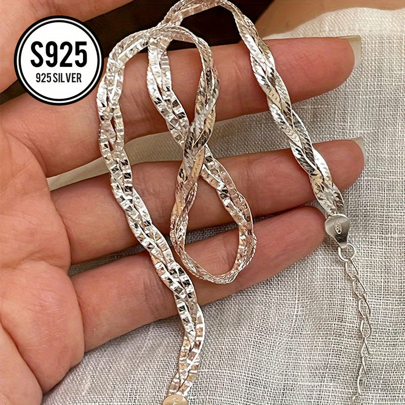 Elegant and versatile interwoven snake bone necklace, perfect for those with allergies. This multi-layer necklace is beautifully designed to wrap around the neck. Ideal as a gift for Valentine's Day or Mother's Day. Comes in a special anti-oxidation