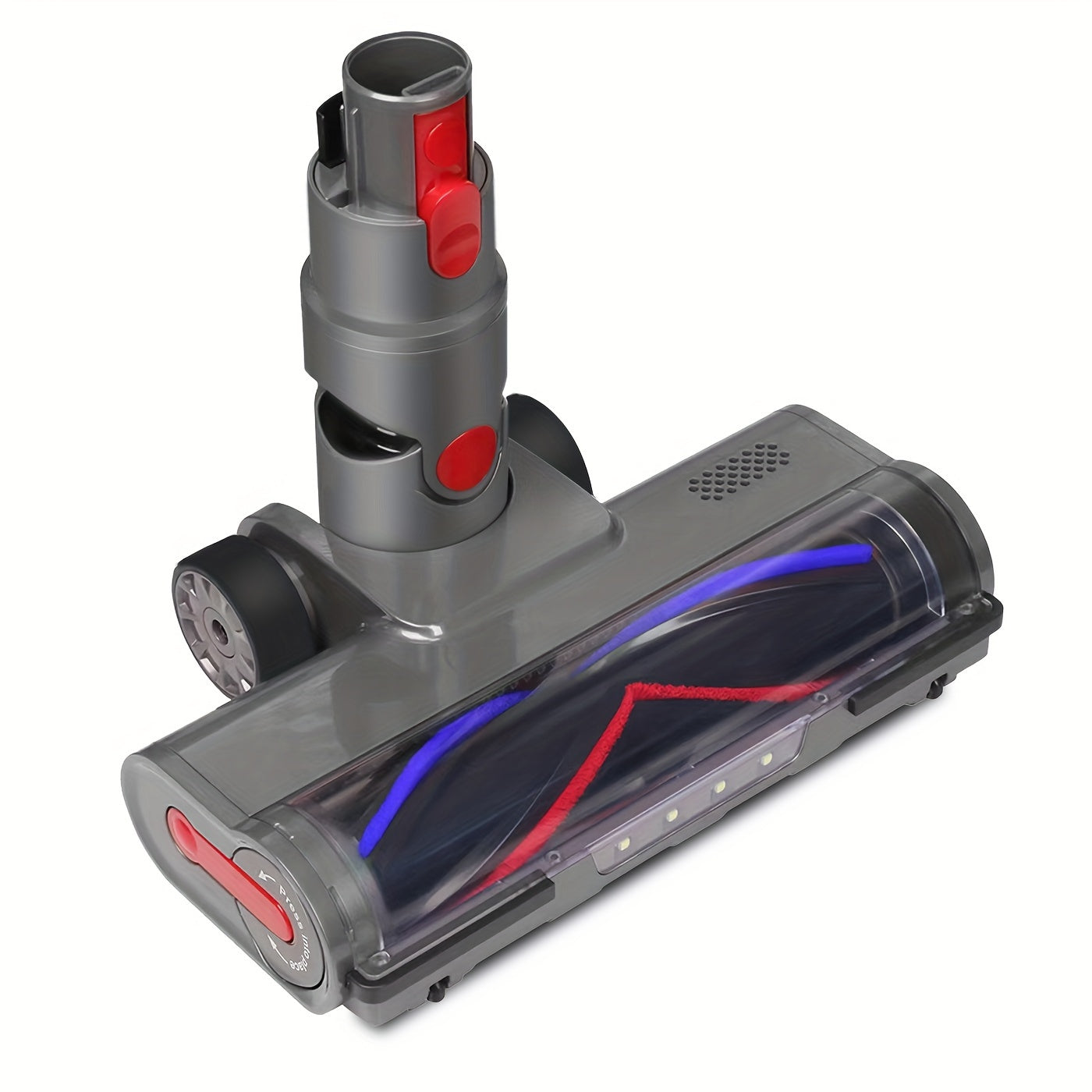 Improved Floor Brush Attachment designed for Dyson Cordless Vacuum Cleaners - Compatible with V7, V8, V10, V11, V15 Models - Features a Weak Magnet, Battery Not Included, Motorhead, suitable for Dyson V Series - Equipped with LED Headlights for enhanced