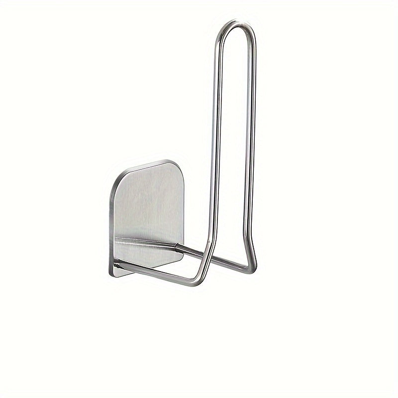 Elegant Flower Pattern Stainless Steel Wall Mount Paper Towel Holder for Kitchen and Bathroom - 1 Piece