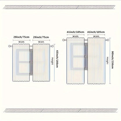 Set of 2 Plaid Pattern Curtains, Stylish Window Drapes for Bedroom and Living Room, Perfect Home Decor