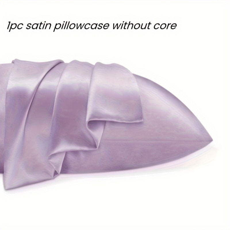 One luxury satin pillowcase made from a soft and comfortable blend of fabrics. This skin-friendly pillowcase features a smooth texture that is gentle on hair. It is machine washable and has an active printing design. Made from 100% polyester, this