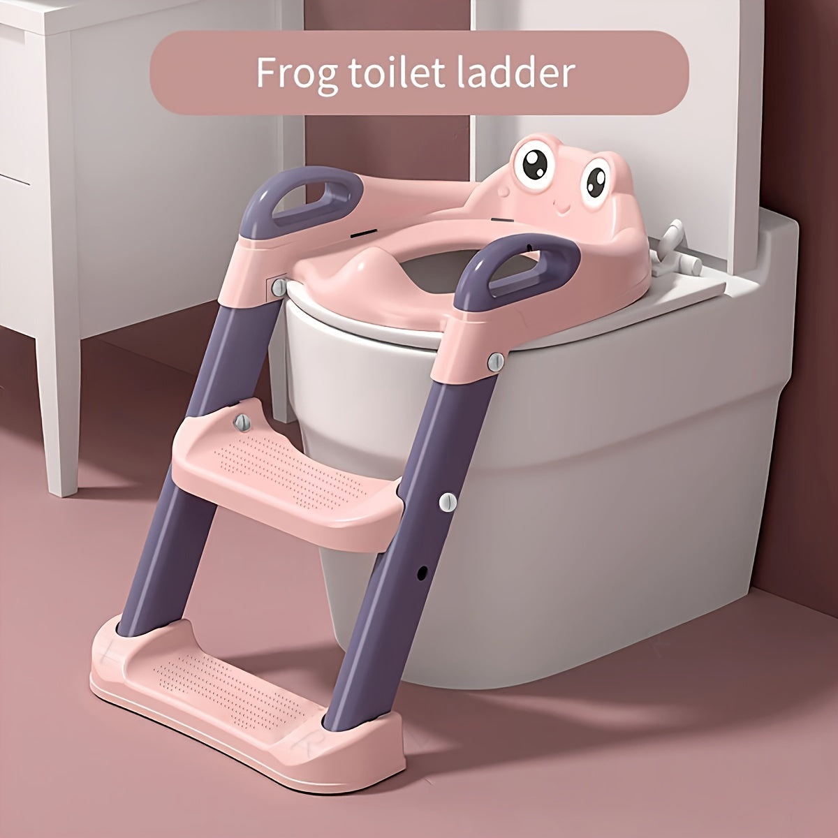 Get the Cute Frog Toilet Trainer Ladder for the Ultimate Kids' Bathroom Experience! The Perfect Gift for Christmas, Halloween, or Thanksgiving Day!