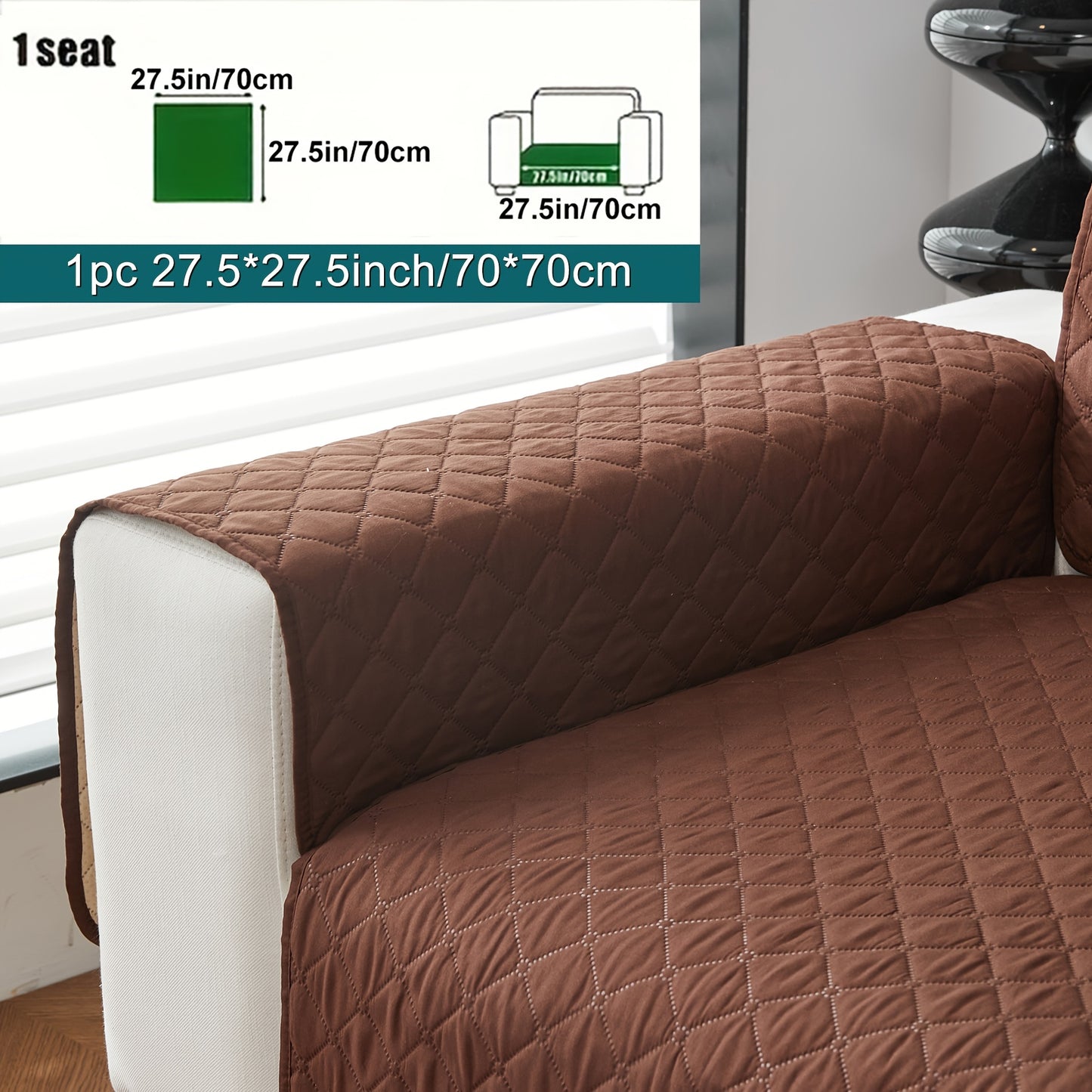 Anti-slip sofa cushion protective pad suitable for all types of sofas, machine washable.