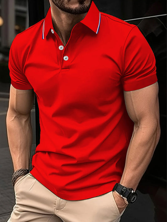 Men's summer shirt, business casual style, quick-drying and breathable with short sleeves.