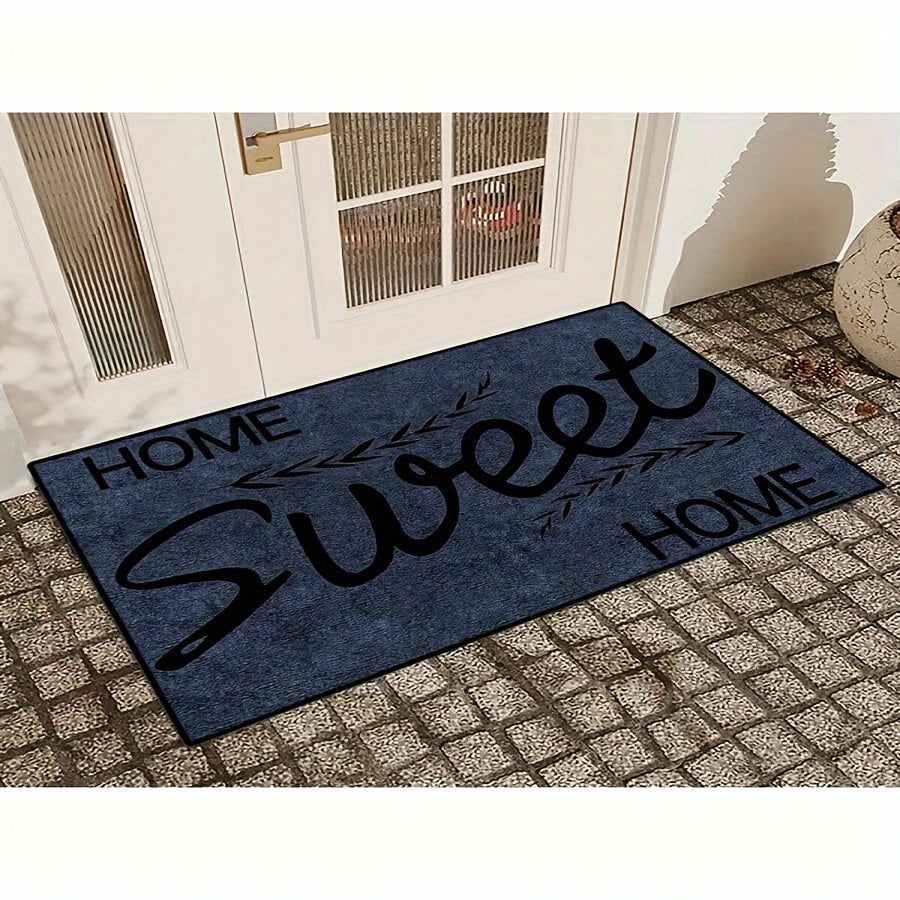 Dirt-resistant welcome doormat designed with modern geometric pattern, ideal for indoor and outdoor use. This low pile entrance mat is absorbent and suitable for use in living rooms, bedrooms, bathrooms, kitchens, balconies, and patios.