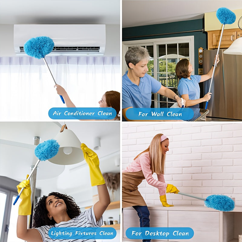 Microfiber Ceiling Fan Cleaner - The Ultimate Dust Removal Tool for High Ceilings made of Washable Plastic Material