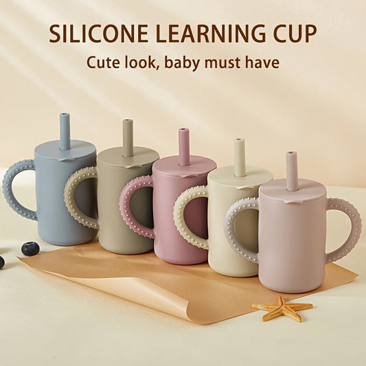 Sippy Cup for Toddlers: Silicone Material with Straw, BPA-Free, Durable, and Leak-Proof - Ideal for Children 0-3 Years Old