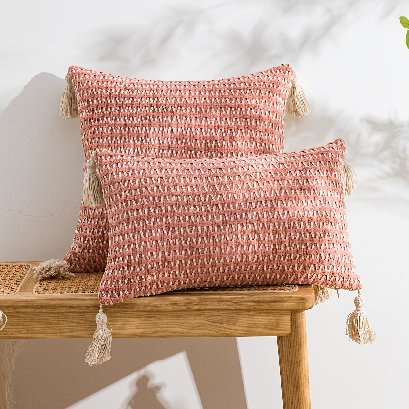 Modern minimalist jacquard knitting pillow cover - soft and stylish for living room, bedroom, office chair.