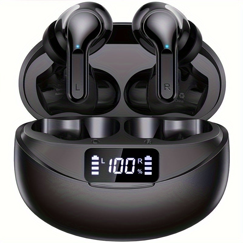 TWS Noise Cancelling Earbuds with Touch Control and LED Charging Case