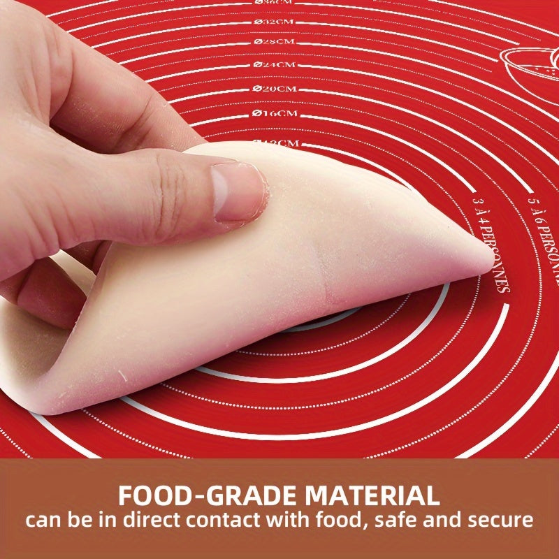 Non-stick baking mat in red for home bakers and cooking enthusiasts, available in large and small sizes.