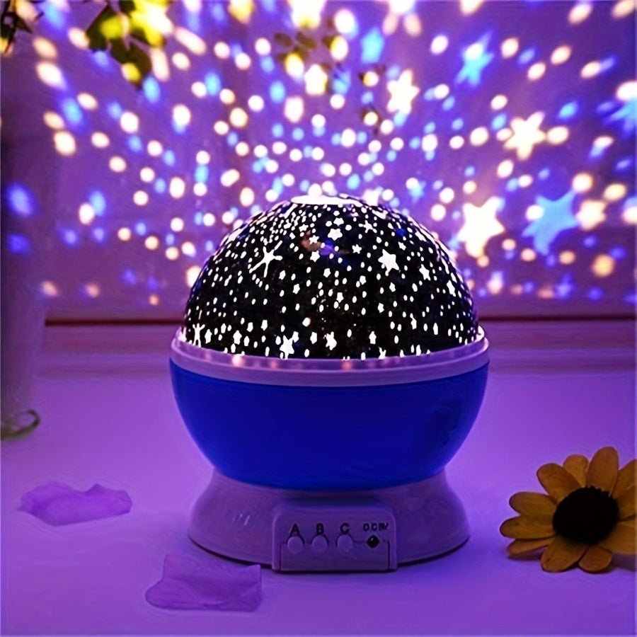 Dream Luminous Lamp: Transform your room into a starry night sky with this unique 1pc Star Night Light. Featuring 12 colors changing light modes and a 360° rotating moon star projector, this lamp comes with a USB cable for convenient charging. Give the