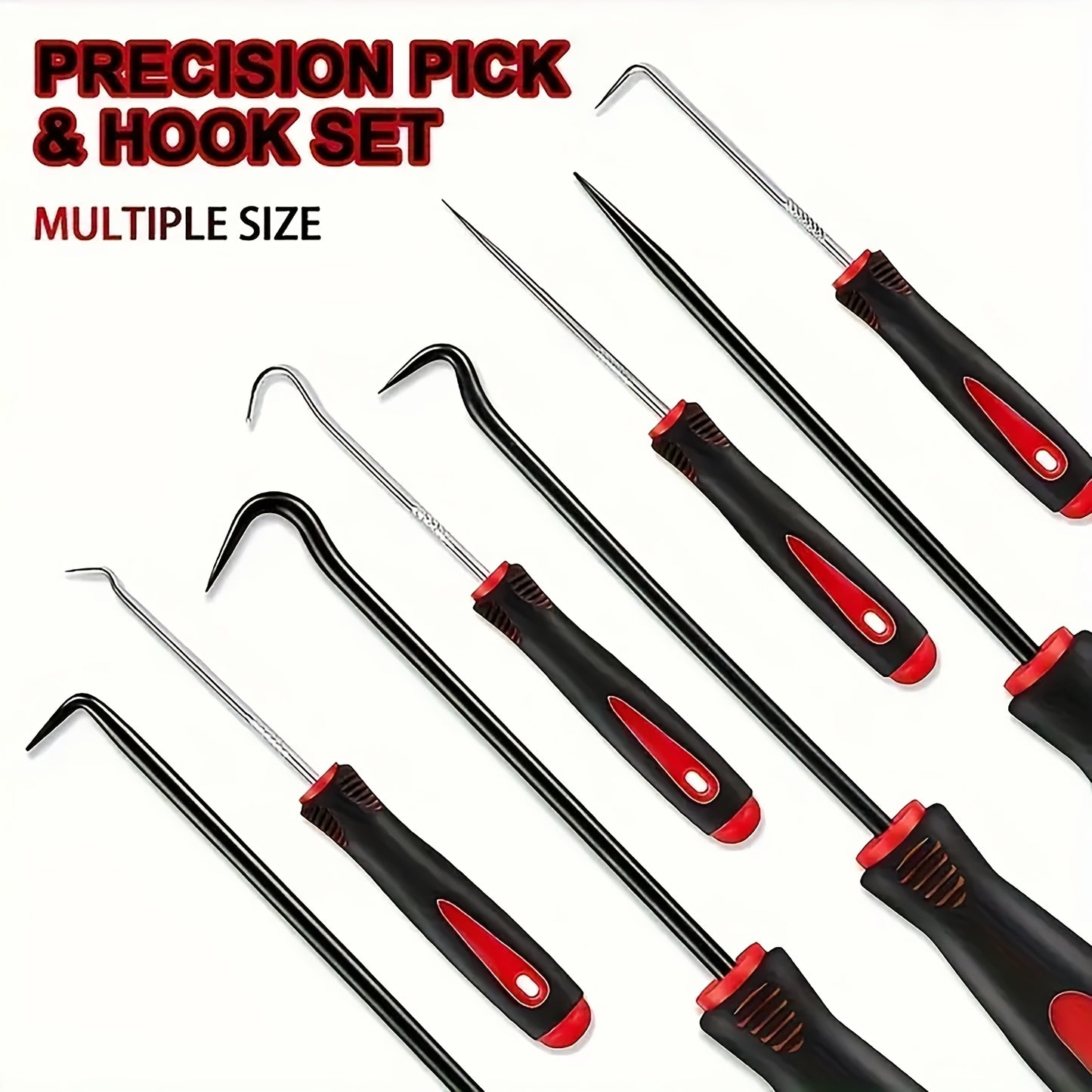 10-piece precision automotive pick set for removing oil seals, O-ring seals, and gaskets in cars without the need for batteries.