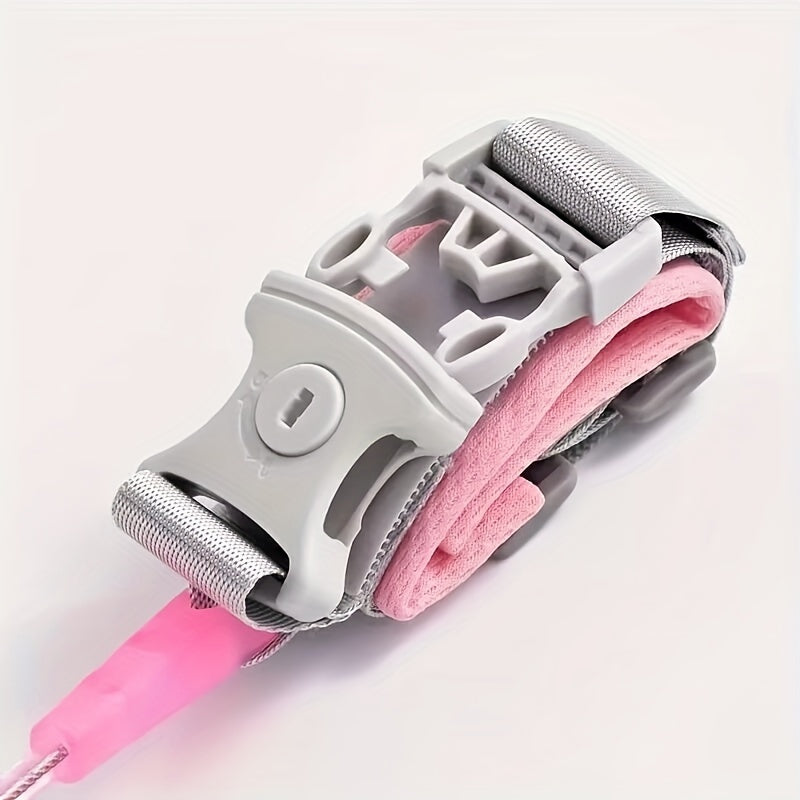 Adjustable Wrist Link for Secure and Comfortable Safety Harness with Lock in Pink or Blue Color