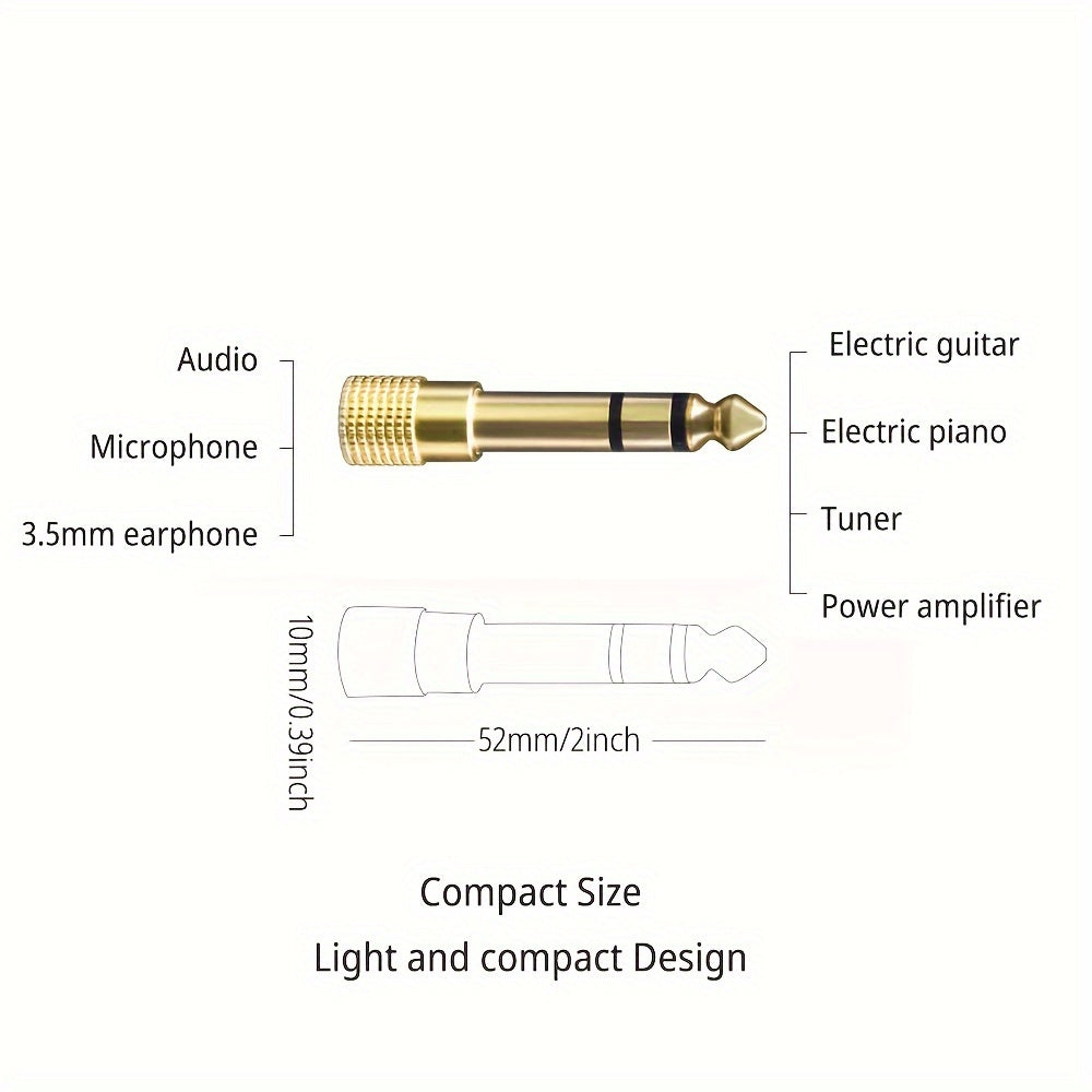 Eid Al-Adha Mubarak audio adapter: 3.5mm to 6.5mm female to male converter.