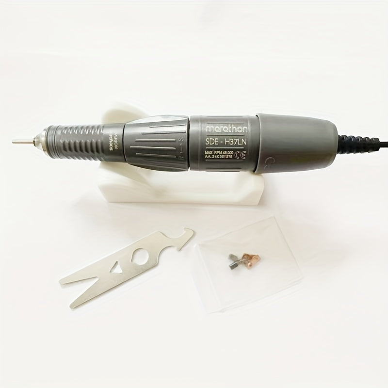 Powerful micromotor nail drill pen machine with handpiece for polishing at 35K & 45K RPM.