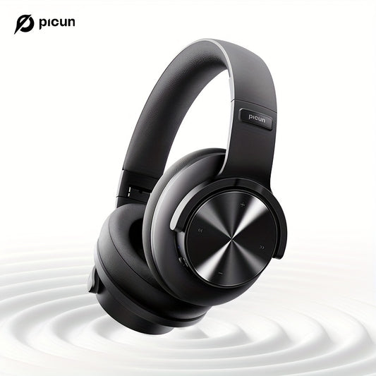 Picun B8 Wireless Over-Ear Headphones with 120 hours playtime, wireless 5.0, 3EQ & Game Mode, hands-free calls, foldable design, and Type-C charging. Suitable for travel, home, office, PC