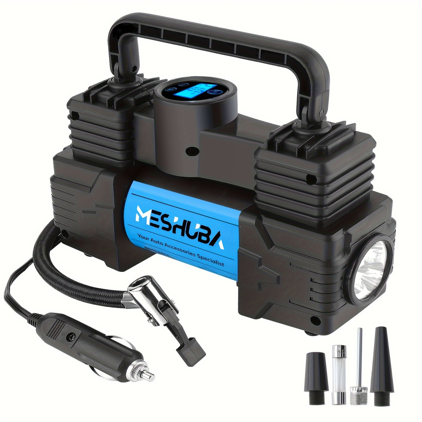 MESHUBA 12V Portable Tire Inflator - Blue