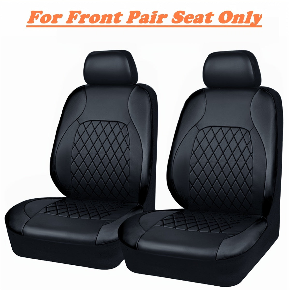 4-piece leather car seat covers with removable headrest and washable design for car, SUV, van, and sedan.