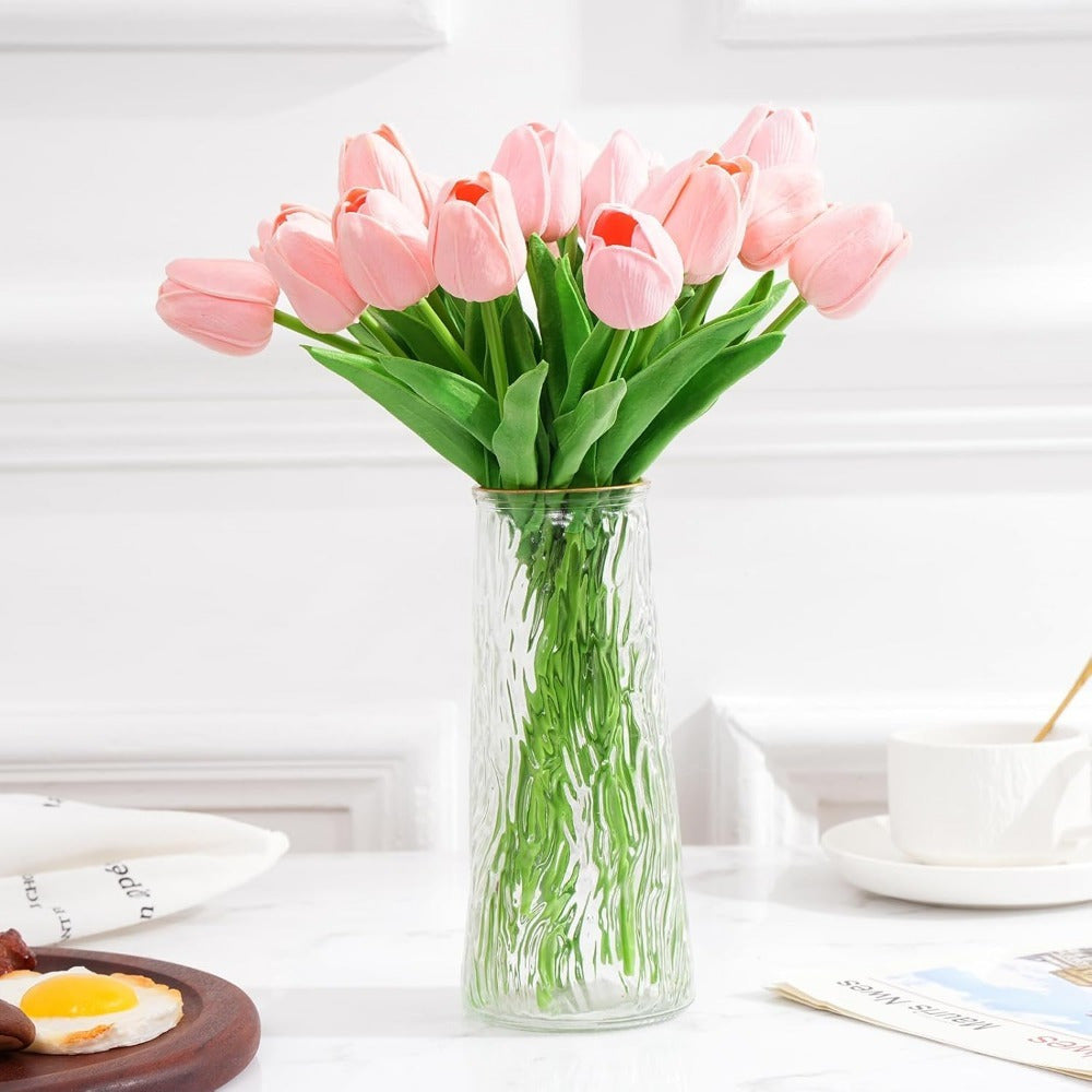 10pcs Lifelike Tulip Bouquet - Ideal for Weddings, Valentine's Day & Home Decor | No Batteries Required, Long-lasting PE Artificial Flowers