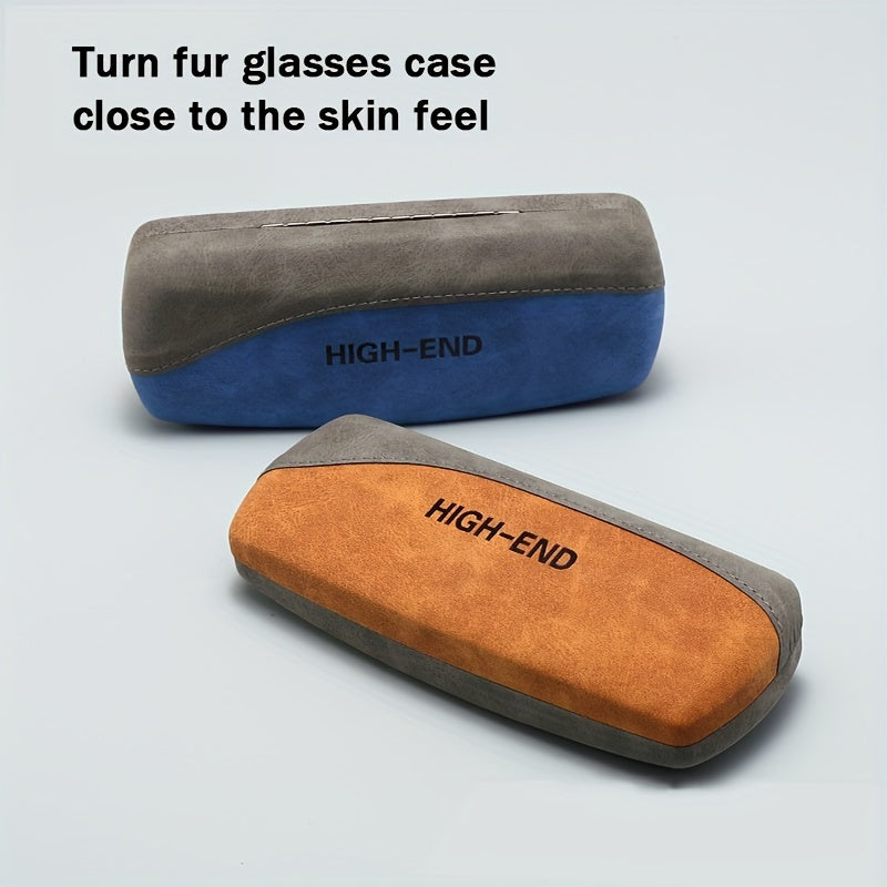 High-quality Iron Glasses Cases by Kezhan, featuring a durable metal frame and soft suede leather. These anti-press flip covers are ideal for students with myopia, and come in a fashionable box batch design.