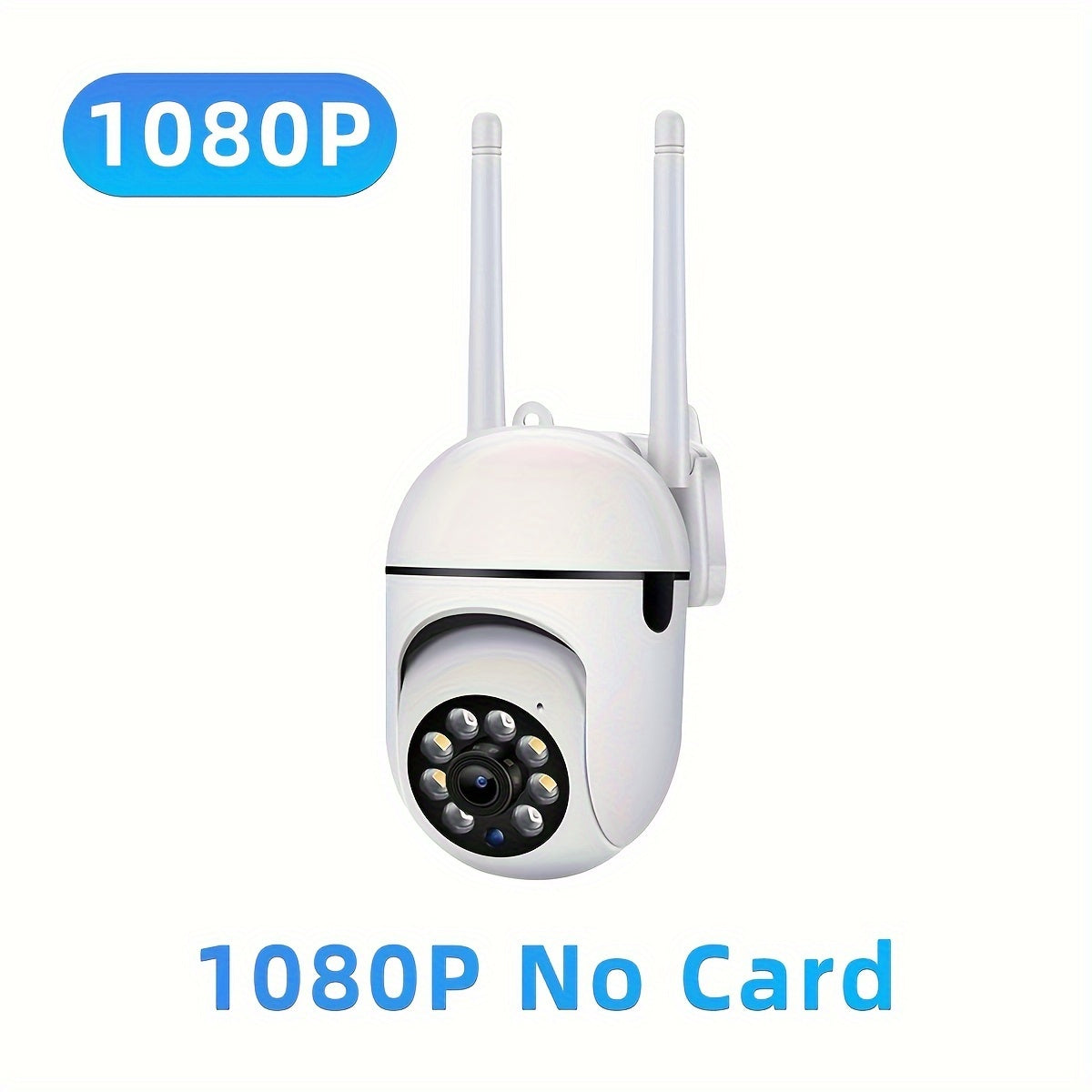 1pc High-definition 1080P Wireless Wifi Security Camera with PTZ, Two-way Audio, Motion Detection, Alarm Notification, and SD Card Support. Includes Night Vision, Intercom, and Remote