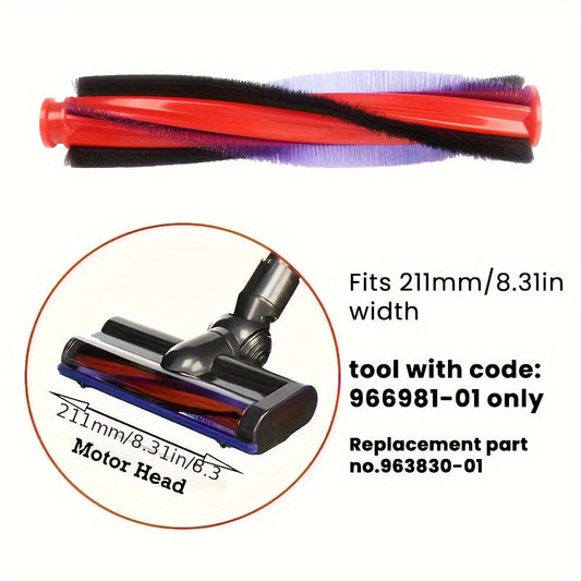 Compatible with V6, V7, and V8 Series, this Vacuum Cleaner Attachment Set includes a 185mm Main Brush and Filter Kit designed for use with Dyson Animal Absolute Cordless Stick Vacuum. Made of durable plastic material, this Wand Replacement part